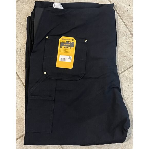 CARHARTT R01 Size 48 x 32 Black Duck Canvas Men’s Bib Overalls 3XL NEW $109 NWT - Picture 1 of 2